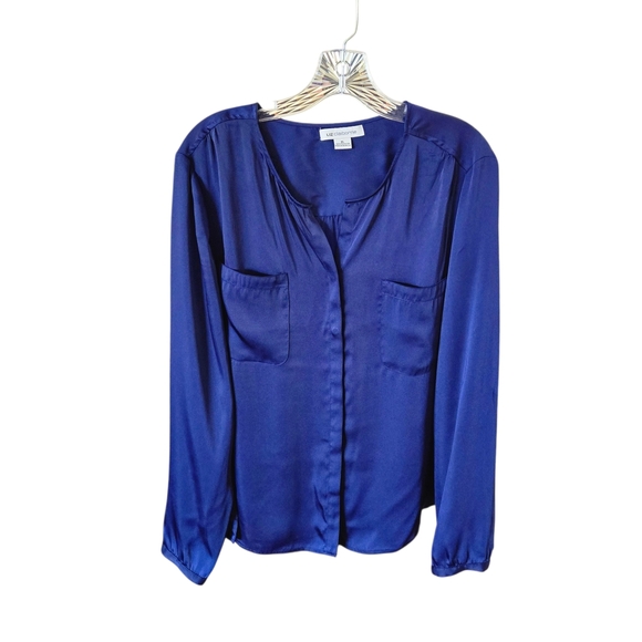 Liz Claiborne Royal Blue Blouse - Picture 2 of 7